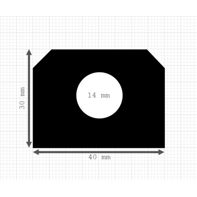 Luikenpakking | EPDM | 40 x 30 mm